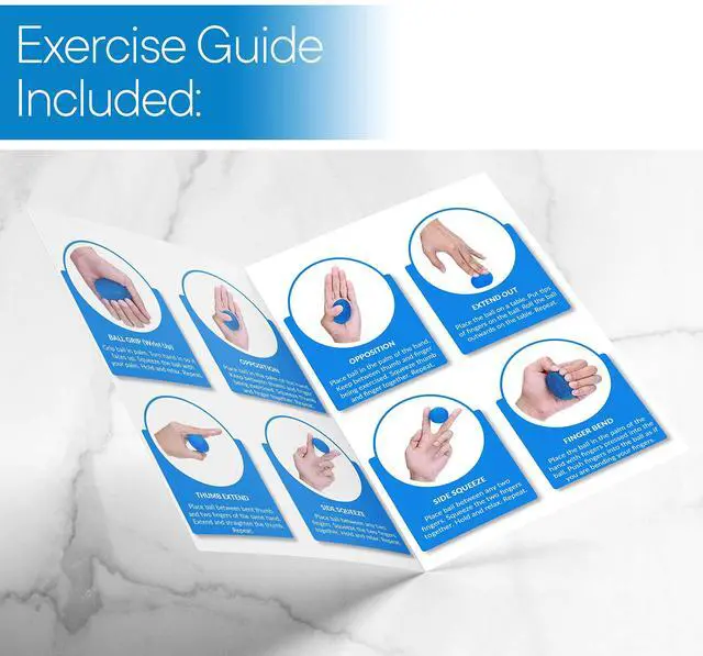 Alt view image 7 of 7 - 4-Pack Hand Exercise Balls - Physical & Occupational Therapy Kit for Strengthening Grip & Reducing Stiffness - Arthritis Pain Relief Exerciser for Rehabilitation, Fidget, Stress Relief