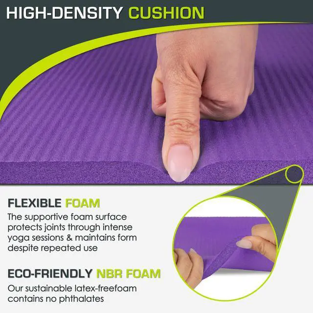 Alt view image 3 of 6 - Extra Thick Yoga Knee Pad and Elbow Cushion 15mm (5/8) Fits Standard Mats for Pain Free Joints in Yoga, Pilates, Floor Workouts