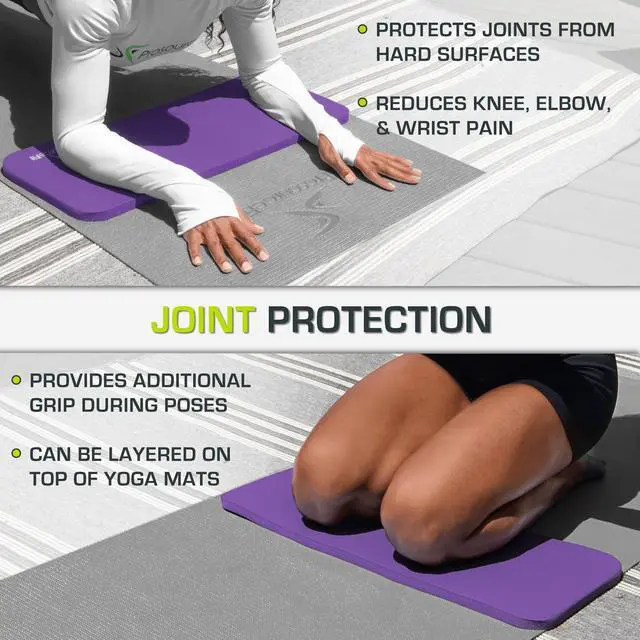 Alt view image 4 of 6 - Extra Thick Yoga Knee Pad and Elbow Cushion 15mm (5/8) Fits Standard Mats for Pain Free Joints in Yoga, Pilates, Floor Workouts