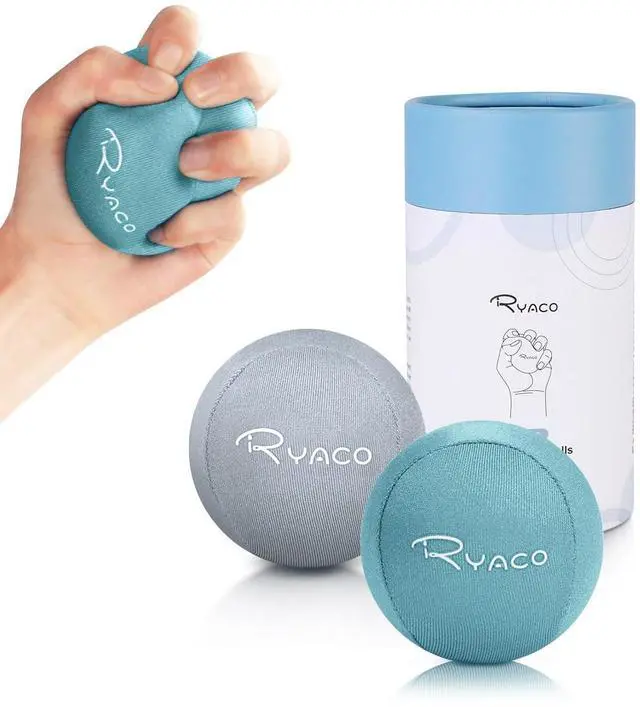Main image of 2PCS Hand Exercise Gel Stress Balls Set, Soft & Hard Gel Balls Set of 2 for Adults - Anxiety Relief, Resistance Training, Easy Squeeze, Grip Strength