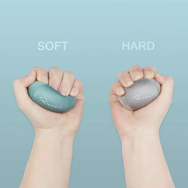 Alt view image 2 of 7 - 2PCS Hand Exercise Gel Stress Balls Set, Soft & Hard Gel Balls Set of 2 for Adults - Anxiety Relief, Resistance Training, Easy Squeeze, Grip Strength