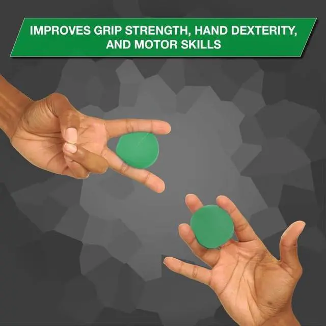 Alt view image 2 of 5 - Hand Exerciser, Ball For Hand, Wrist, Finger, Forearm, Grip Strengthening & Therapy, Squeeze Ball to Increase Hand Flexibility & Relieve Joint Pain, Green, Medium