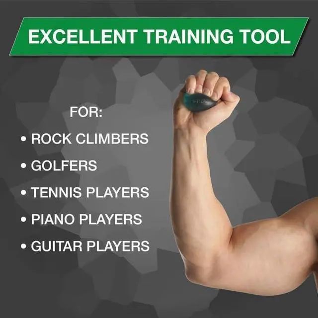 Alt view image 3 of 5 - Hand Exerciser, Ball For Hand, Wrist, Finger, Forearm, Grip Strengthening & Therapy, Squeeze Ball to Increase Hand Flexibility & Relieve Joint Pain, Green, Medium