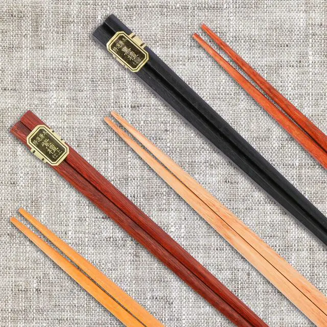 Alt view image 3 of 7 - Wooden Japanese Chopsticks Gift Set, 10 Pairs Natural Wood Chopstick Set with Boxes Hand-Carved Wood Reusable Classic Minimalism Chinese Korean Bamboo Chop Stick
