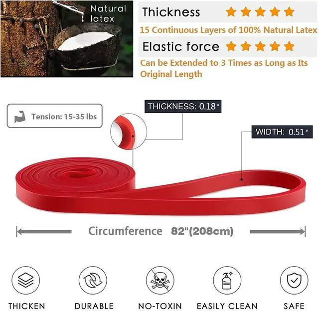 Alt view image 2 of 7 - Pull-Up Bands Resistance-Bands Exercise-Bands - Pull up Assistance Bands Workout Bands Resistance for Women Long Resistance Bands Resistance Loop Bands Perfect for Gym Home or Travel