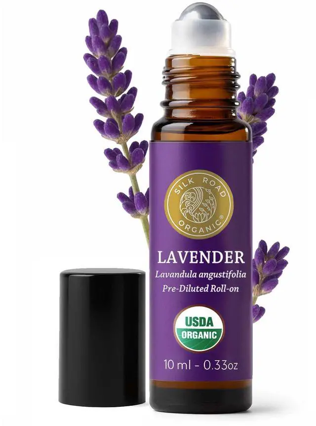 Main image of Lavender Essential Oil Roll On for Stress Relief, Sleep, Calm & Relaxation | USDA Certified Aromatherapy Roller (10 ml)