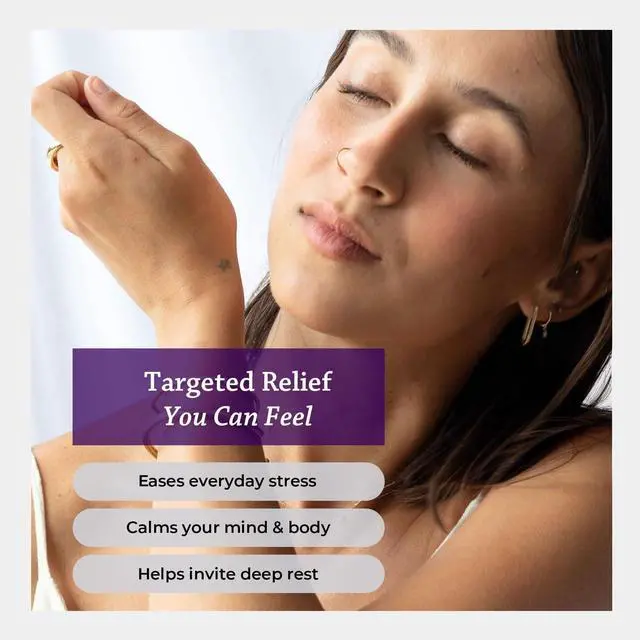 Alt view image 2 of 7 - Lavender Essential Oil Roll On for Stress Relief, Sleep, Calm & Relaxation | USDA Certified Aromatherapy Roller (10 ml)