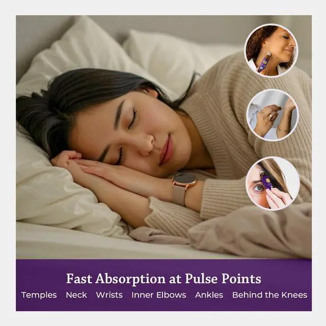 Alt view image 3 of 7 - Lavender Essential Oil Roll On for Stress Relief, Sleep, Calm & Relaxation | USDA Certified Aromatherapy Roller (10 ml)