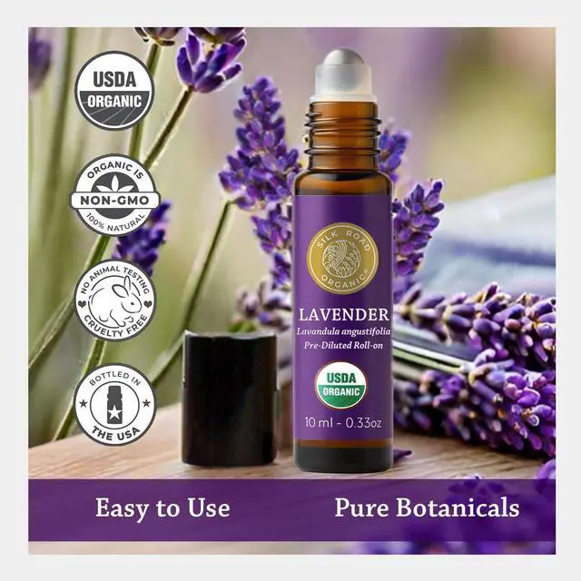 Alt view image 5 of 7 - Lavender Essential Oil Roll On for Stress Relief, Sleep, Calm & Relaxation | USDA Certified Aromatherapy Roller (10 ml)