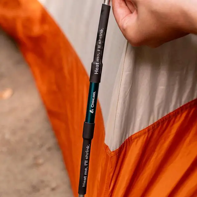 Alt view image 5 of 5 - Tent Pole Repair Kit 4-Piece Field Kit for Aluminum or Fiberglass Poles Includes Heat-Activated Sleeves, Aluminum Splint & 10 ft. Shock Cord Durable, Compact Camping Repair