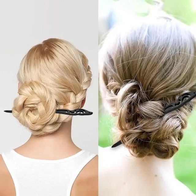 Alt view image 4 of 7 - 15 PCS Hair Sticks Chopsticks Chinese Pins for Women's Long Hair - Handmade Chignon Maker, Retro Sandalwood Barrettes & Accessories (15 Styles)