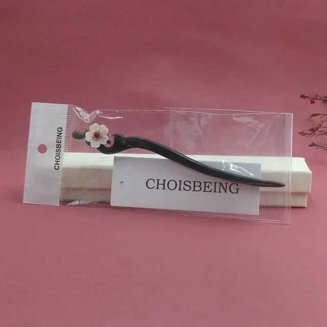 Alt view image 7 of 7 - Women Girl's Hair Stick Wooden Handmade Hair Accessories,Chinese Retro Hairpins Flower Decor Model B