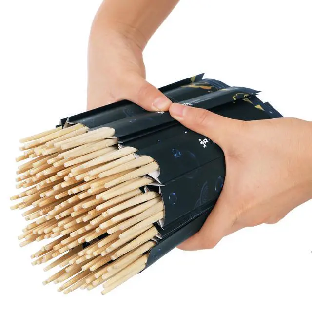 Alt view image 4 of 7 - 150 Pairs 9.5 Inch Disposable Bamboo Chopsticks, Japanese Separated Double Pointed Chopsticks for Sushi, Asian Cuisine, Restaurants, Takeout
