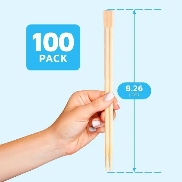 Alt view image 7 of 7 - Individually Wrapped Twin Chopsticks | Bulk 100 Pack Disposable Wooden Chopsticks | Chinese Bamboo Splinter-Free Party Utensil for Sushi, Rice, Noodles & All Asian, Japanese, Korean Dishes