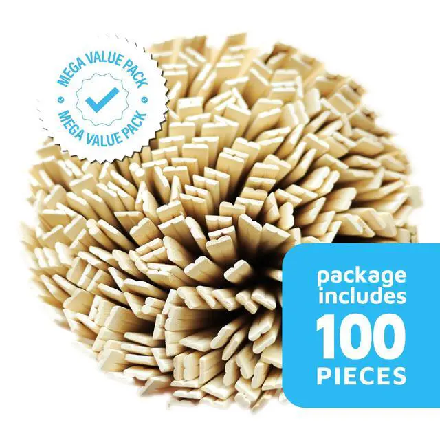 Alt view image 4 of 7 - Individually Wrapped Twin Chopsticks | Bulk 100 Pack Disposable Wooden Chopsticks | Chinese Bamboo Splinter-Free Party Utensil for Sushi, Rice, Noodles & All Asian, Japanese, Korean Dishes