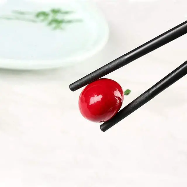 Alt view image 6 of 7 - 10 Pairs Fiberglass Chopsticks, Reusable Chopsticks and Dishwasher Safe10 1/2 Inches -Clover,Silver