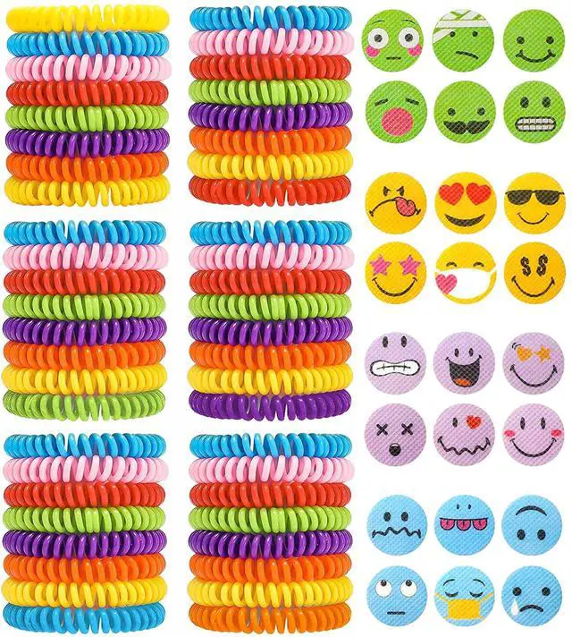 Main image of 48 Pack Mosquito Repellent Bracelets with 72 Mosquito Patches, Individually Wrapped Mosquitoes Bracelets Stickers for Camping Swimming Outdoor Indoor, Deet Free