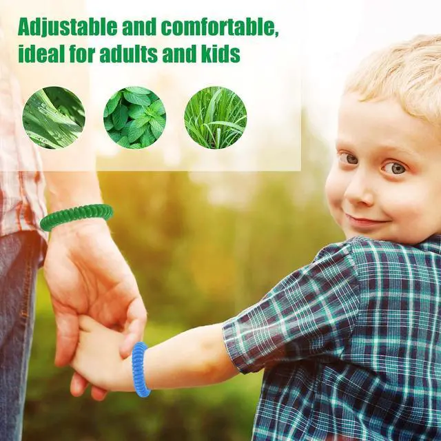 Alt view image 6 of 7 - 48 Pack Mosquito Repellent Bracelets with 72 Mosquito Patches, Individually Wrapped Mosquitoes Bracelets Stickers for Camping Swimming Outdoor Indoor, Deet Free