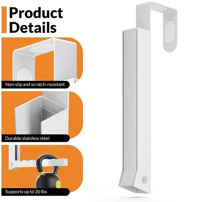 Alt view image 5 of 7 - Over The Door Drying Rack, Foldable Metal Door Hanger, Space Saving Clothes Drying Rack for Laundry Room, Bathroom, Closet, Over Door Clothes Hanger Organizer (2 Pack)