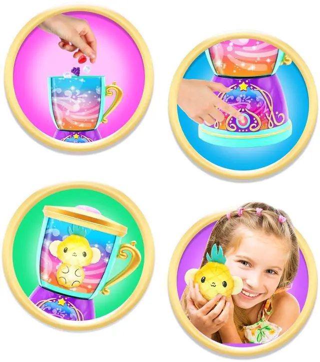 Alt view image 2 of 4 - Wiz-O-Magic Surprise Blender Toy with Lights & Sounds Spin & Mix to Reveal 2 Plush Pets Interactive Pretend Play Kitchen Toy Collectible Surprise Gift for Kids Ages 4-8