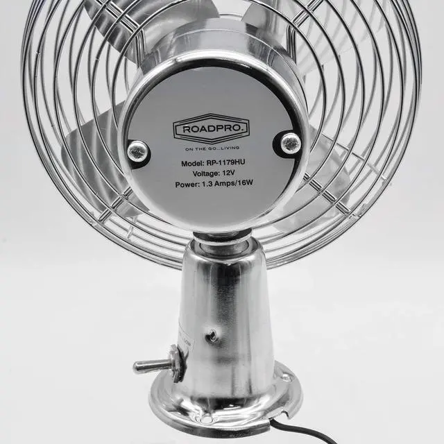 Alt view image 3 of 4 - RP-1179 Car Fan, Heavy Duty, 12V, Metal, 7.5"