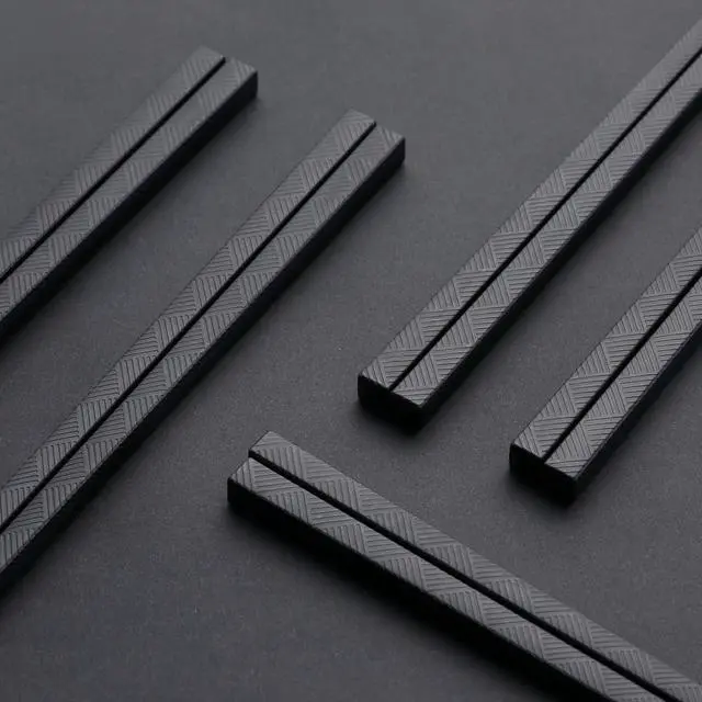 Alt view image 3 of 7 - Premium Reusable Chopsticks, Dishwasher Safe Fiberglass Chopsticks, Japanese Chinese Chop Sticks 5 Pairs Gift Set 9.5 Inch