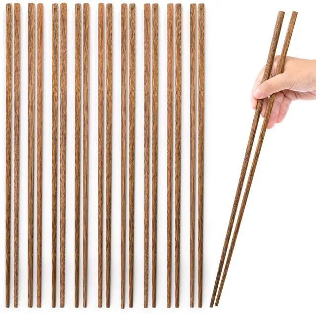 Main image of 10 Pairs Extra Long Cooking Chopsticks, 16.5 Inches Reusable Wooden Chopsticks, Chinese Long chopsticks for Kitchen Cooking, Frying Hot Pot, Grilling, Camping