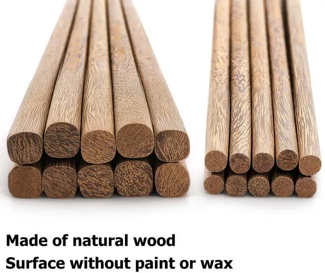 Alt view image 3 of 7 - 10 Pairs Extra Long Cooking Chopsticks, 16.5 Inches Reusable Wooden Chopsticks, Chinese Long chopsticks for Kitchen Cooking, Frying Hot Pot, Grilling, Camping