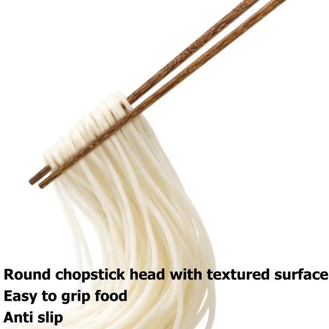 Alt view image 4 of 7 - 10 Pairs Extra Long Cooking Chopsticks, 16.5 Inches Reusable Wooden Chopsticks, Chinese Long chopsticks for Kitchen Cooking, Frying Hot Pot, Grilling, Camping