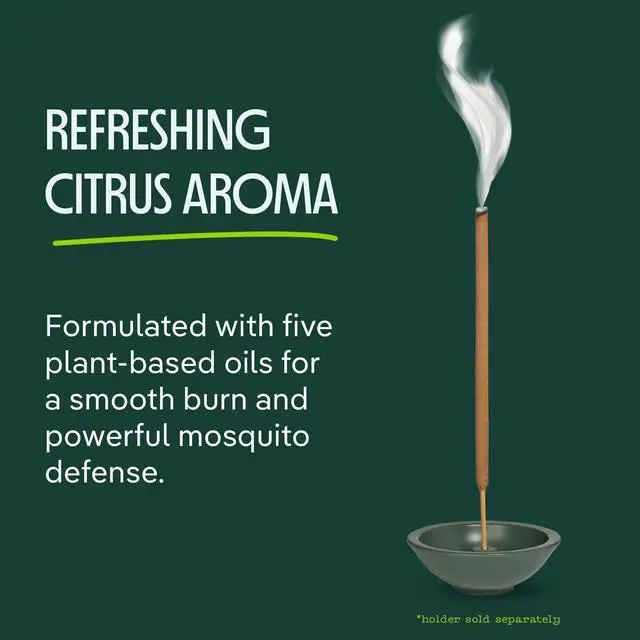 Alt view image 4 of 7 - Murphys Naturals Mosquito Repellent Incense Sticks, Insect Repellent with Citronella for Outdoors, 2.5+ Hours of Burn Time per Stick, 0.33 oz, 24 Count