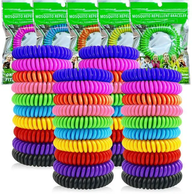 Main image of 40 Pack Mosquito Repellent Bracelets, Individually Wrapped DEET-Free Insect & Bug Repellent Wrist Bands for Kids & Adults Outdoor Camping Fishing Traveling