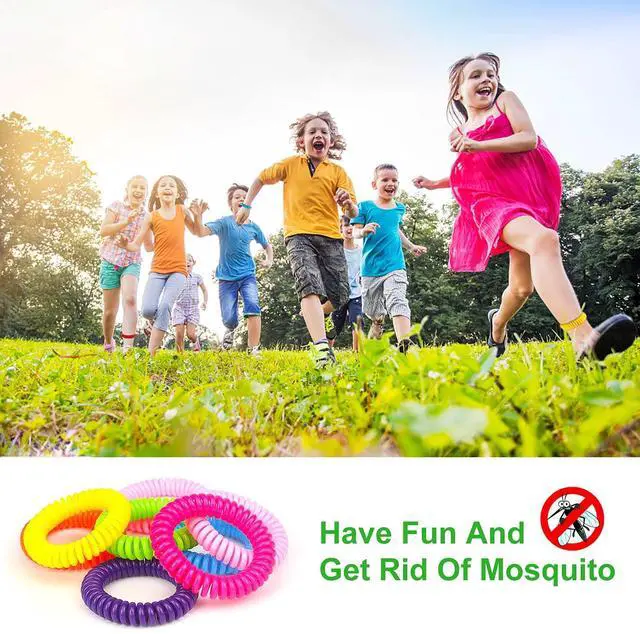 Alt view image 5 of 7 - 40 Pack Mosquito Repellent Bracelets, Individually Wrapped DEET-Free Insect & Bug Repellent Wrist Bands for Kids & Adults Outdoor Camping Fishing Traveling