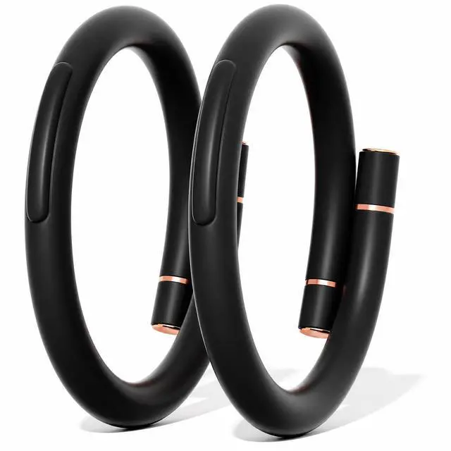 Main image of Mosquito Repellent Bracelets for Adults & Kids, DEET-Free Natural Bug Repellent Silicone Bands Waterproof, Skin-Friendly Wristbands for Outdoor, Camping, Hiking, Travel - 2 Pack Black