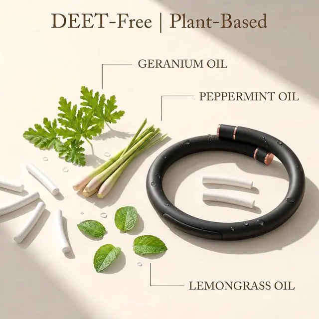 Alt view image 3 of 7 - Mosquito Repellent Bracelets for Adults & Kids, DEET-Free Natural Bug Repellent Silicone Bands Waterproof, Skin-Friendly Wristbands for Outdoor, Camping, Hiking, Travel - 2 Pack Black