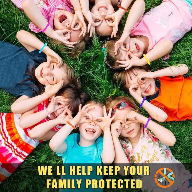 Alt view image 7 of 7 - 48 Pack Mosquito Repellent Bracelets with 72 Mosquito Repellent Patches, Individually Wrapped Mosquitoes Bracelets Stickers for Camping Swimming Outdoor Indoor, Deet Free