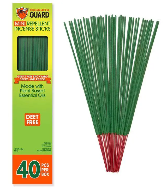 Alt view image 2 of 6 - Repellent Outdoor Patio Sticks 40 Pcs, 30Hrs Protection - Natural Mosquito Repellent Citronella Incense Sticks, Backyard Travel Camping Bug Repellent Outdoor & Indoors Gnat Control