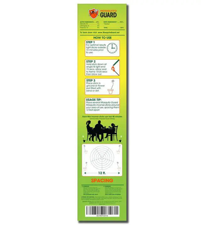 Alt view image 4 of 6 - Repellent Outdoor Patio Sticks 40 Pcs, 30Hrs Protection - Natural Mosquito Repellent Citronella Incense Sticks, Backyard Travel Camping Bug Repellent Outdoor & Indoors Gnat Control