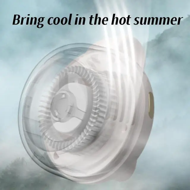Alt view image 5 of 6 - Portable Silent Mini Bladeless Fan Clip On,Mini Clip on Fan for Shirt & Waist, Portable Small Whirlwind Bladeless Fans,Suitable for Outdoor & Travel & Office,Travel Accessories (Green)