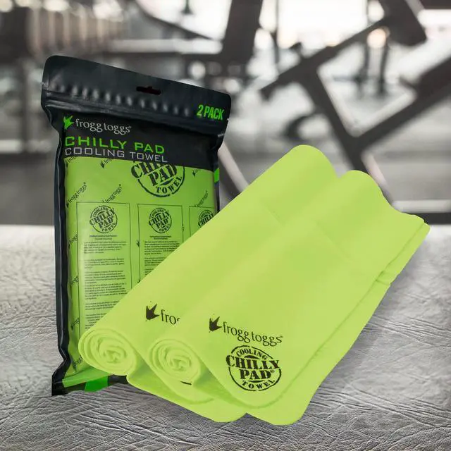 Alt view image 2 of 6 - Chilly Pad Cooling Towels, Lime - 2 Pack, 33"x13"