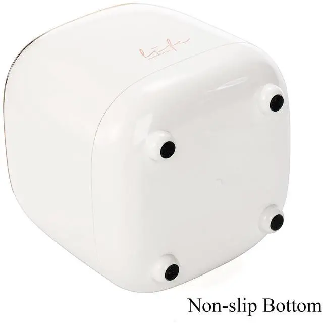 Alt view image 4 of 7 - 2 Pack Tabletop Trash Can with Pop-up Lid, Mini Plastic Countertop Trash Can Wastebasket Rubbish Bin, Small Desktop Garbage Can with Removable Inner for Bathroom Vanity, Bedroom, Office, Car