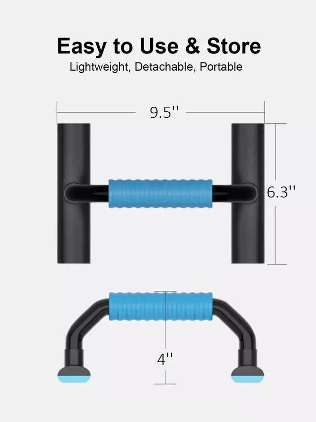 Alt view image 3 of 6 - Push Up Bars Strength Training - Workout Stands With Ergonomic Push-up Bracket Board with Anti-Slip Sturdy Structure Portable for Home Fitness Training, Push Up Stands Handle for Floor Workouts
