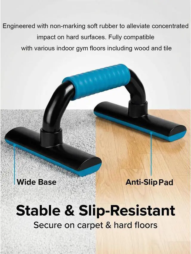 Alt view image 5 of 6 - Push Up Bars Strength Training - Workout Stands With Ergonomic Push-up Bracket Board with Anti-Slip Sturdy Structure Portable for Home Fitness Training, Push Up Stands Handle for Floor Workouts