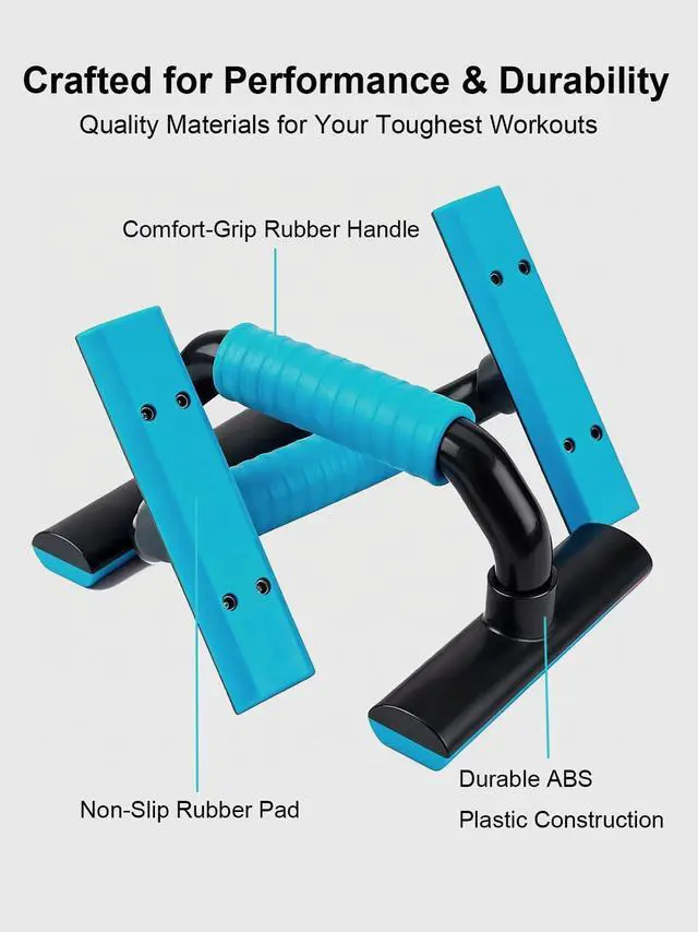 Alt view image 4 of 6 - Push Up Bars Strength Training - Workout Stands With Ergonomic Push-up Bracket Board with Anti-Slip Sturdy Structure Portable for Home Fitness Training, Push Up Stands Handle for Floor Workouts