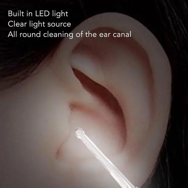 Alt view image 3 of 7 - Ear Wax Removal Tool, Upgraded Ear Cleaner with LED Light, Electric Vacuum Ear Wax, Earwax Removal Kit, and Comfortable Earwax Remover for Adults and Kids (Black)