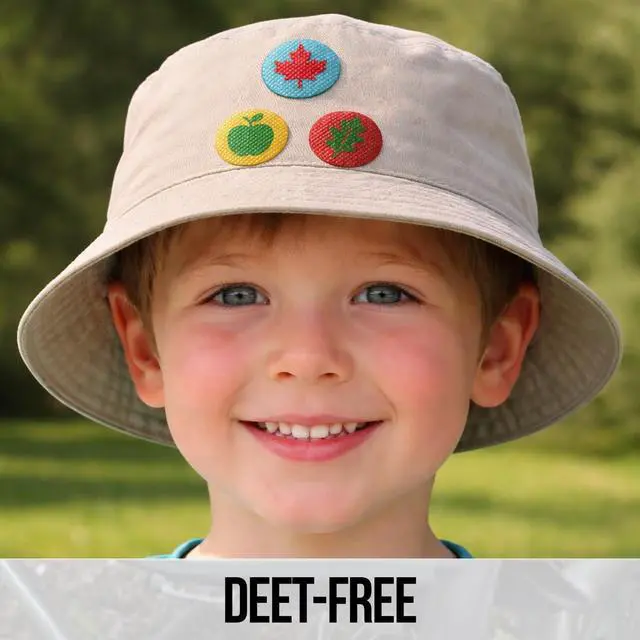 Alt view image 6 of 7 - Mosquito Patches - 78 Pack of Bug Stickers for Kids and Adults, Natural Citronella Patch Sticks to Any Surface - DEET Free Mosquito Stickers