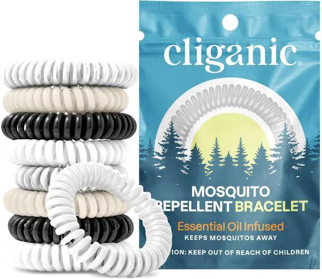 Main image of 20 Pack Mosquito Repellent Bracelets for Adults & Kids (Neutral Colors) - Natural DEET-Free Bands, Individually Wrapped