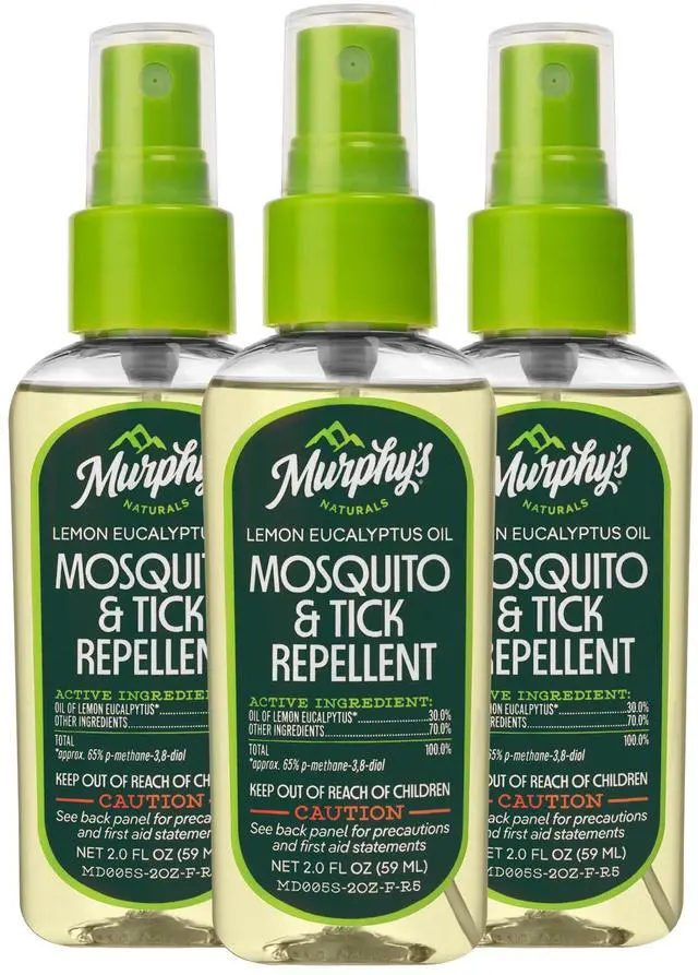 Main image of Mosquito & Tick Bug Repellent Spray, Oil of Lemon Eucalyptus for Skin + Outdoor Gear, 2 Ounce Pump, 3-Pack