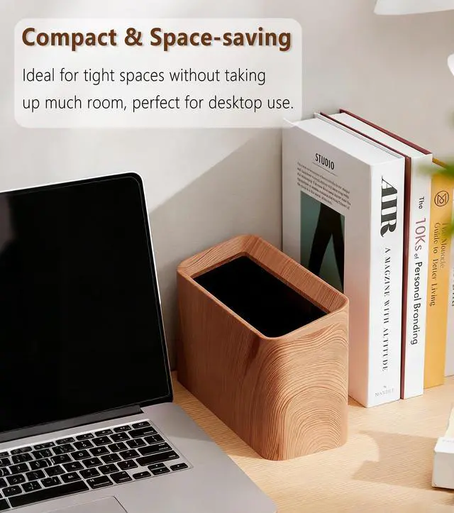 Alt view image 4 of 6 - Mini Trash Can for Desk(0.5Gal/2L),Tiny Countertop Trash Can (with 90 Bags),Small Office Desktop Garbage Cans,Tabletop Waste Basket with Open Top,Mini Trash Bin for Bedroom,Vanity,Car