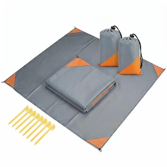 Main image of 2 Pack Beach Picnic Mats (1.4x1.5M & 1.4x2M) with Storage Bag, Waterproof Sandproof Lightweight Foldable Tarp for Outdoor Camping, Hiking, Travel, Festivals