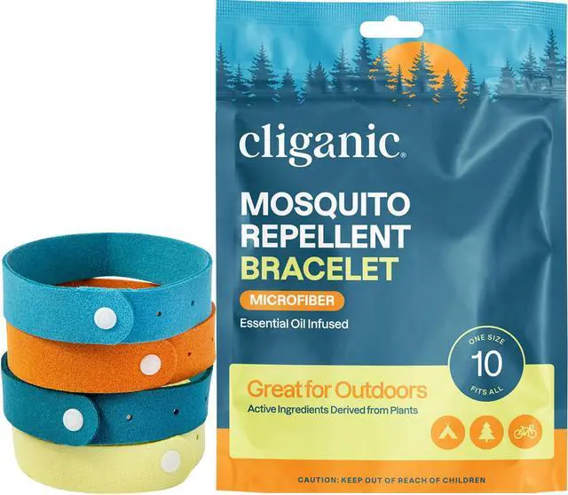 Main image of Mosquito Repellent Microfiber Bracelets (20 Pack) - for Adults and Kids, DEET Free Wristbands
